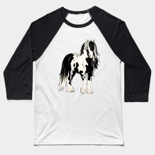 Black and white Irish cob horse Baseball T-Shirt